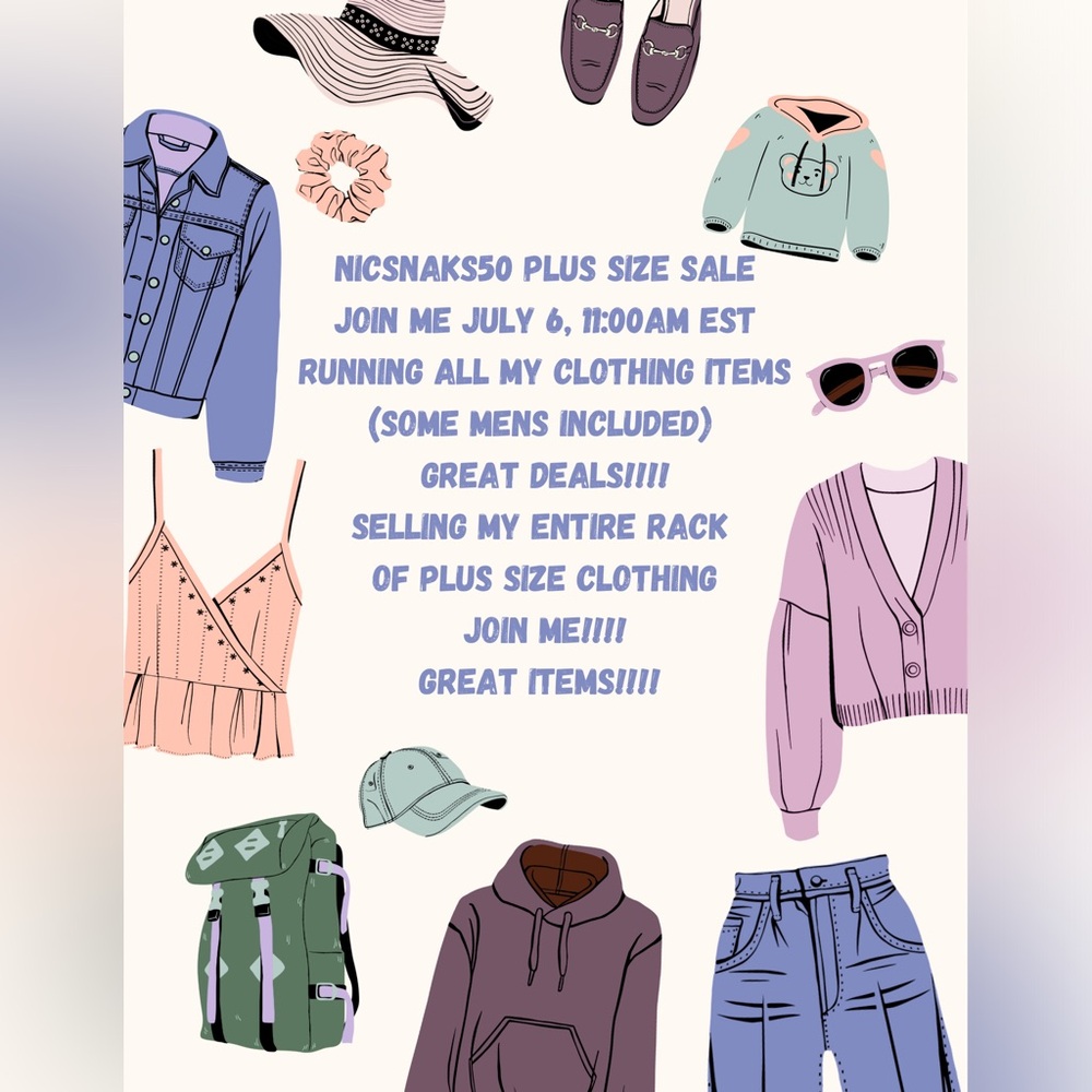 PLUS SIZE SALE TODAY 11:00AM